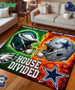 Philadelphia Eagles Vs Dallas Cowboys Game Day Champions 24-25 Rectangle Rug