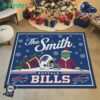 Buffalo Bills Helmet Christmas Football Champions 24-25 Rectangle Rug