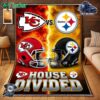 Kansas City Chiefs Vs Pittsburgh Steelers Play Game Champions 24-25 Rectangle Rug
