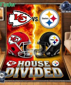 Kansas City Chiefs Vs Pittsburgh Steelers Play Game Champions 24-25 Rectangle Rug