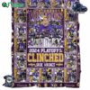 Minnesota Vikings 2024 Playoffs Clinched Skol Vikings Fleece Blanket Quilt