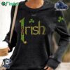 Women's St Patrick's Day Irish Shamrock Sweatshirt Black
