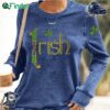 Women's St Patrick's Day Irish Shamrock Sweatshirt Navy