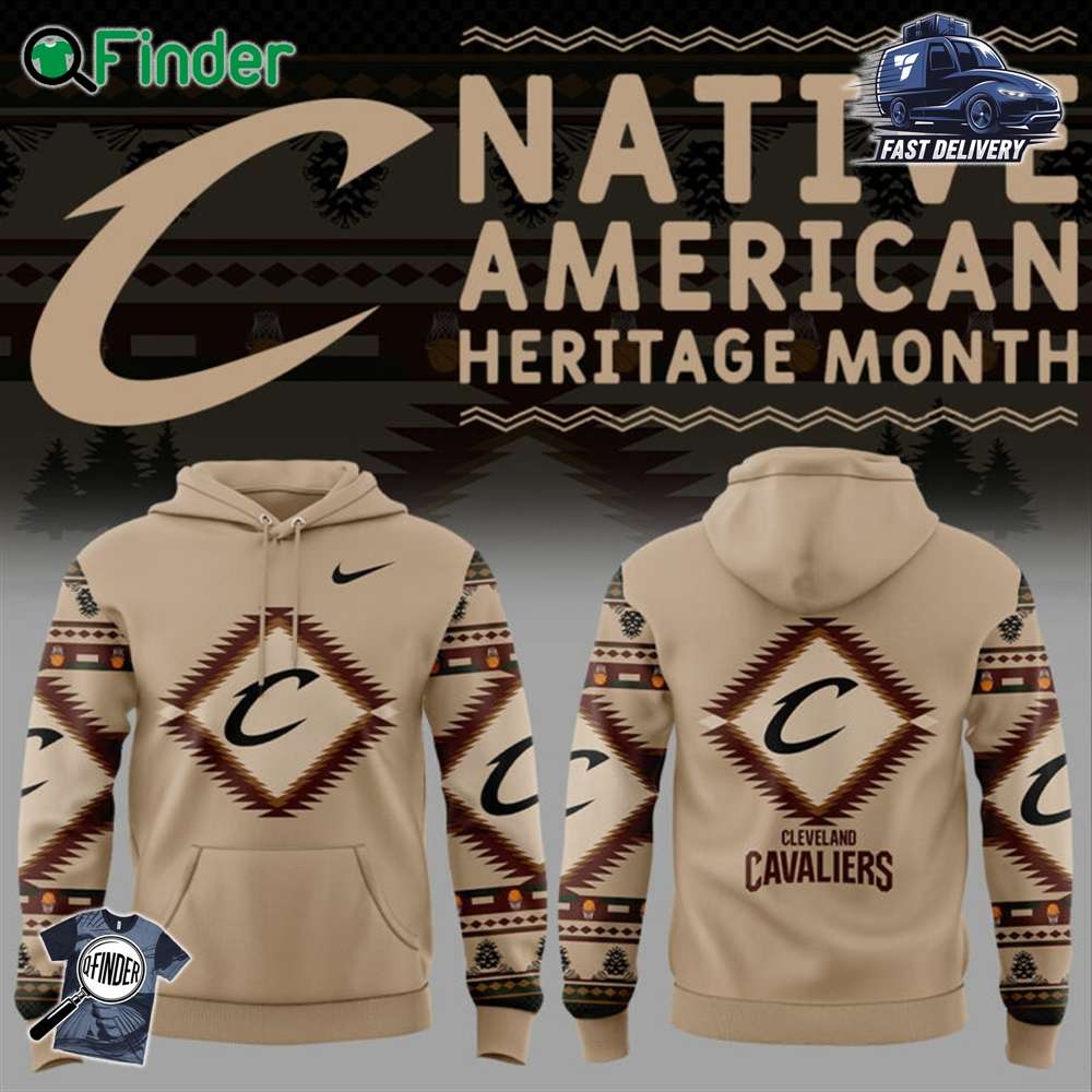Cleveland Cavaliers Native American Heritage Nike Hoodie T shirt Cleveland Cavaliers Native American Heritage Nike Hoodie T-shirt