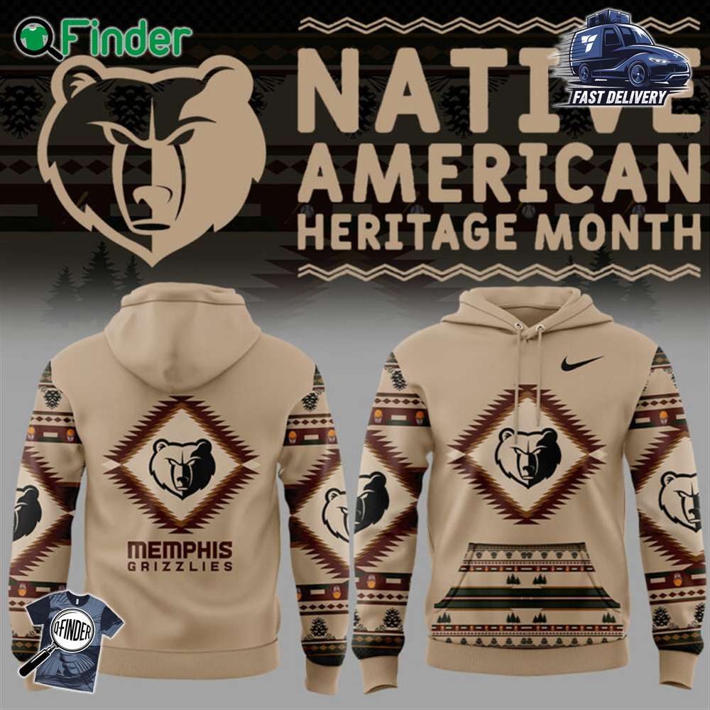 Memphis Grizzlies Native American Heritage Nike Hoodie V2 Memphis Grizzlies Native American Heritage Nike Hoodie V2