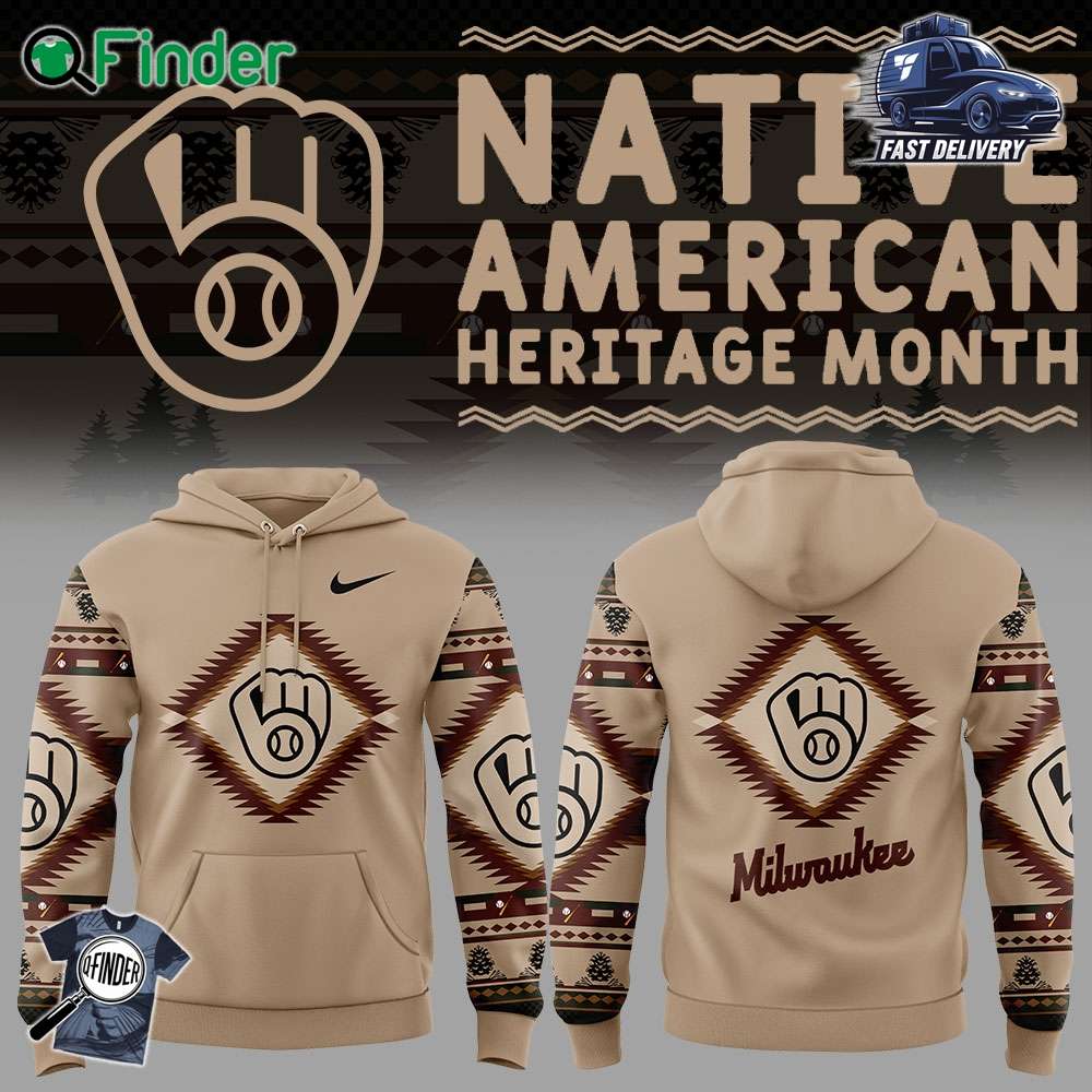 Milwaukee Brewers Native American Heritage Nike Hoodie Milwaukee Brewers Native American Heritage Nike Hoodie