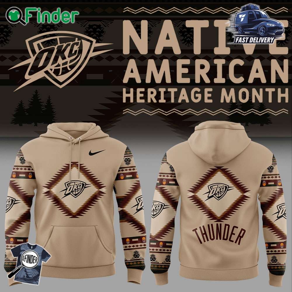 Oklahoma City Thunder Native American Heritage Nike Hoodie T shirt Sweatshirt Oklahoma City Thunder Native American Heritage Nike Hoodie T-shirt Sweatshirt