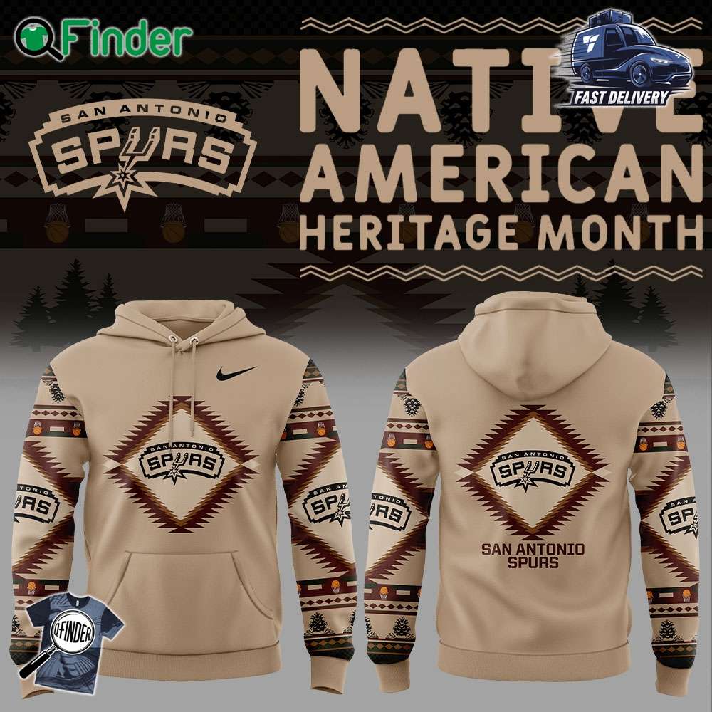 San Antonio Spurs Native American Heritage Nike Hoodie T shirt San Antonio Spurs Native American Heritage Nike Hoodie T-shirt