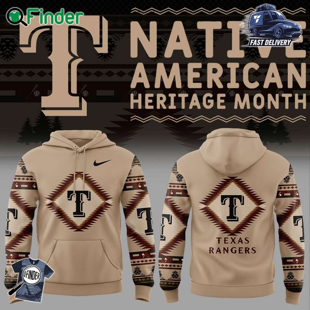Texas Rangers Native American Heritage Nike Hoodie Texas Rangers Native American Heritage Nike Hoodie