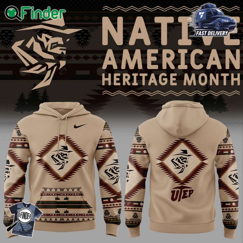Utep Football Native American Heritage Nike Hoodie Utep Football Native American Heritage Nike Hoodie