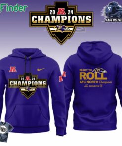 2024 Afc North Division Champions Baltimore Ravens Nike Limited Blue Hoodie
