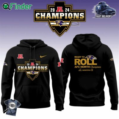 2024 Afc North Division Champions Baltimore Ravens Nike Limited Hoodie T-shirt