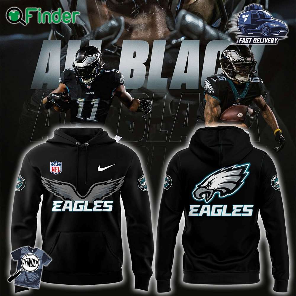 Philadelphia Eagles New All Black T shirt Hoodie Philadelphia Eagles New All Black T-shirt Hoodie