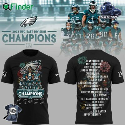 Philadelphia Eagles Nfl Nike Limited 2024 Nfc East Division Champions Black Hoodie