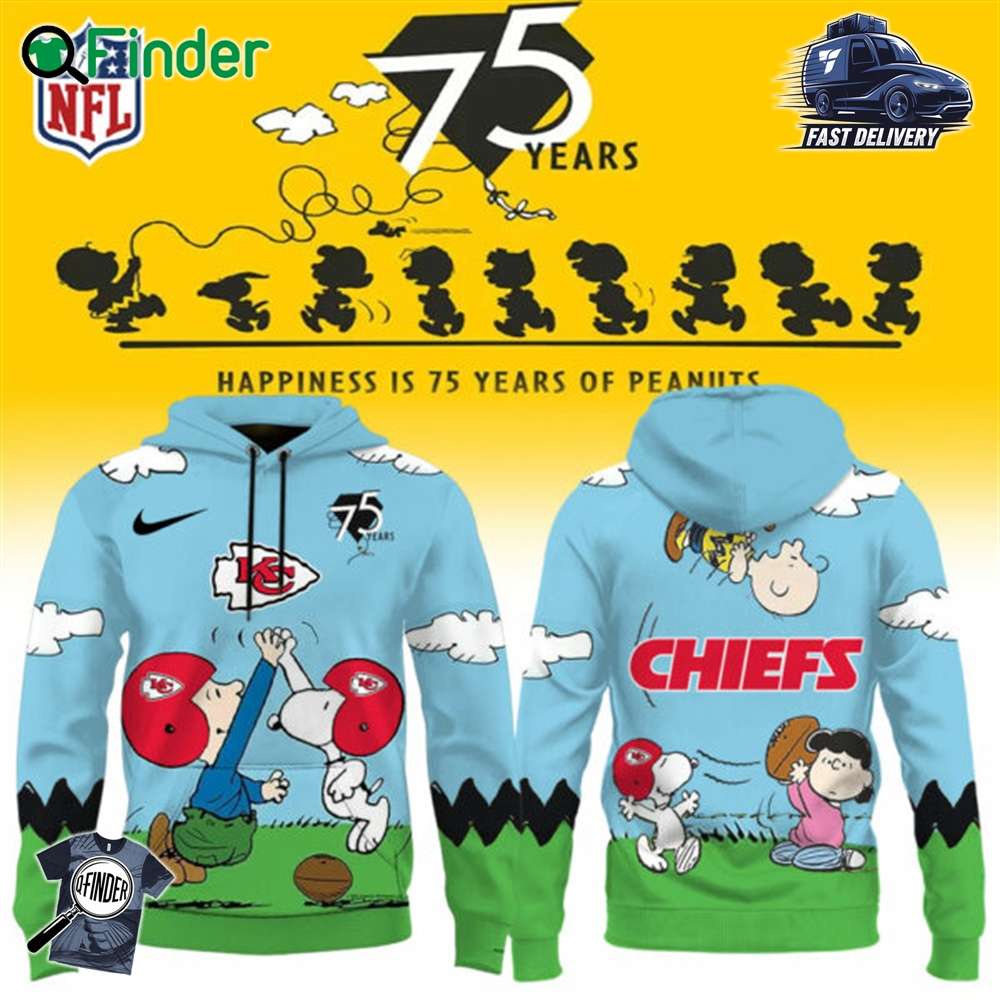 Kansas City Chiefs X Snoopy Peanuts 75th Anniversary Hoodie Kansas City Chiefs X Snoopy Peanuts 75th Anniversary Hoodie