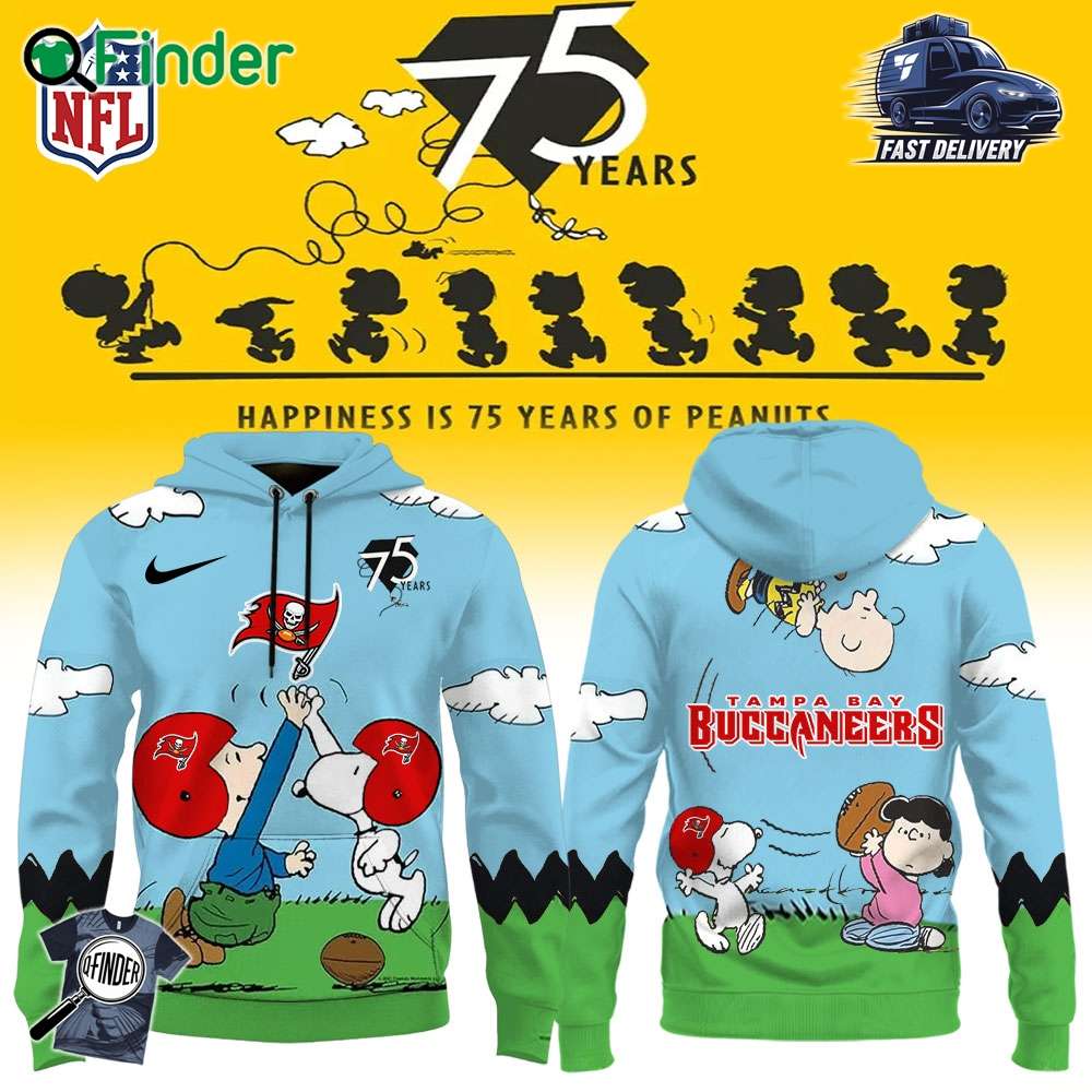 Tampa Bay Buccaneers X Snoopy Peanuts 75th Anniversary Hoodie Tampa Bay Buccaneers X Snoopy Peanuts 75th Anniversary Hoodie