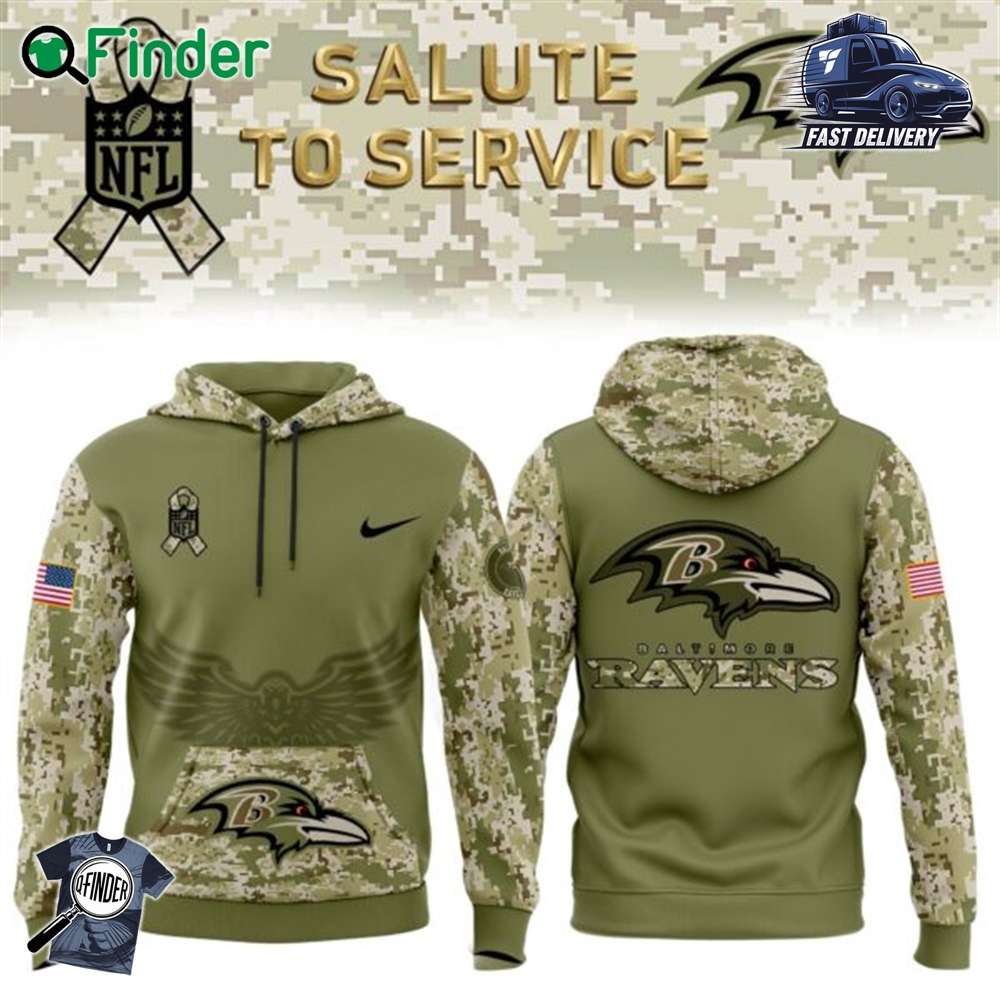 Baltimore Ravens Nike Camo 2024 Salute To Service Club Fleece Pullover Hoodie V2 Baltimore Ravens Nike Camo 2024 Salute To Service Club Fleece Pullover Hoodie V2