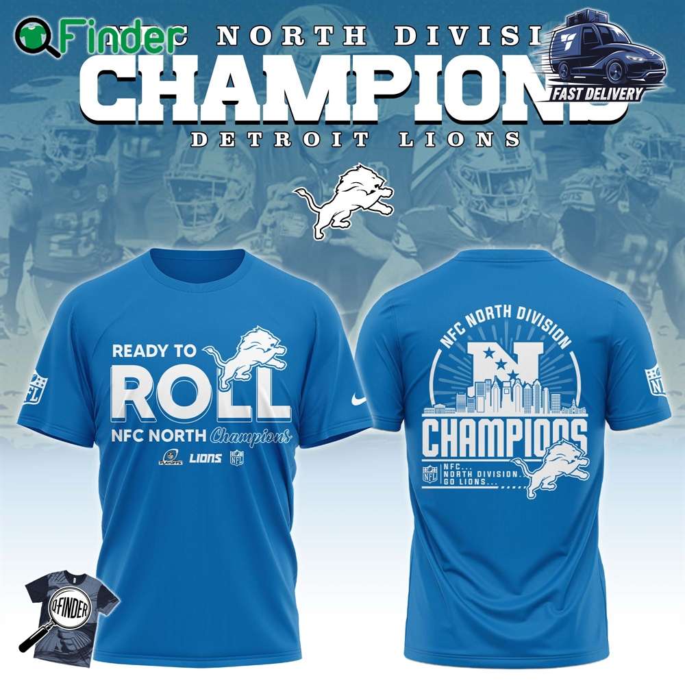 Detroit Lions Nfc North Division Champions Limited Edition T shirt Hoodie 2025 V3 Detroit Lions Nfc North Division Champions Limited Edition T-shirt Hoodie 2025 V3