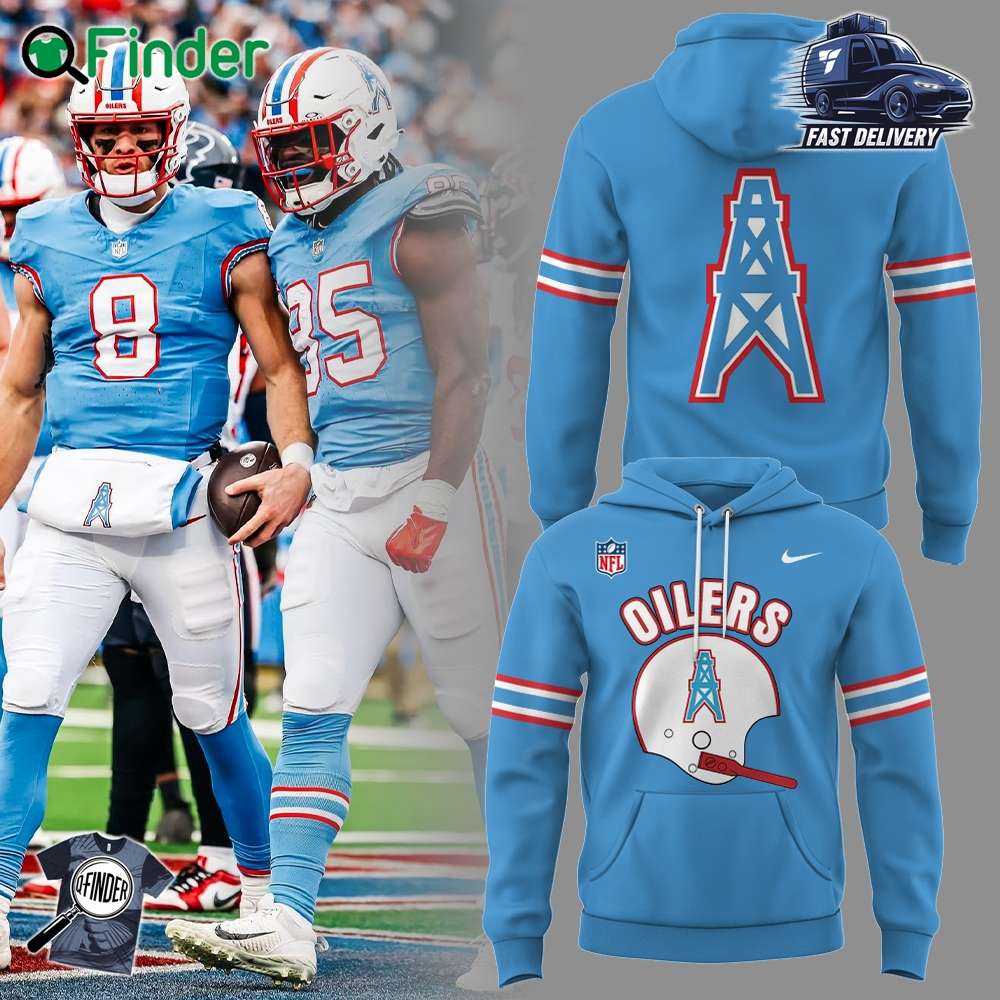 Tennessee Titans Nfl 2025 Limited The Oilers Throwback Hoodie Tennessee Titans Nfl 2025 Limited The Oilers Throwback Hoodie