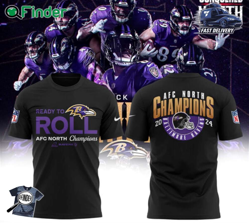 Baltimore Ravens Afc North Chapions T shirt Baltimore Ravens Afc North Chapions T-shirt