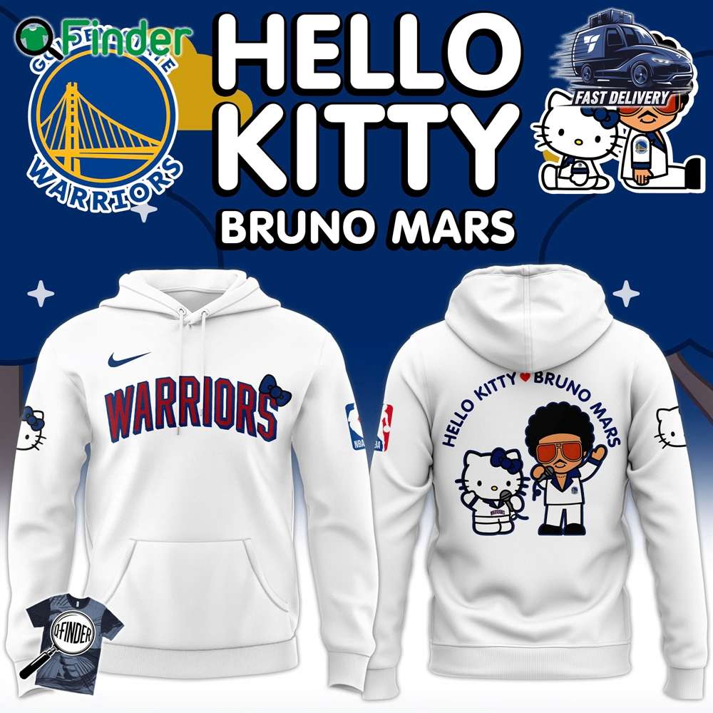 Golden State Warriors 2024 Nba Bruno Mars And Hello Kitty Collab Premium Limited Hoodie Golden State Warriors 2024 Nba Bruno Mars And Hello Kitty Collab Premium Limited Hoodie