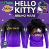 Limited Los Angeles Lakers 2024 Nba Bruno Mars And Hello Kitty Collab Premium Hoodie