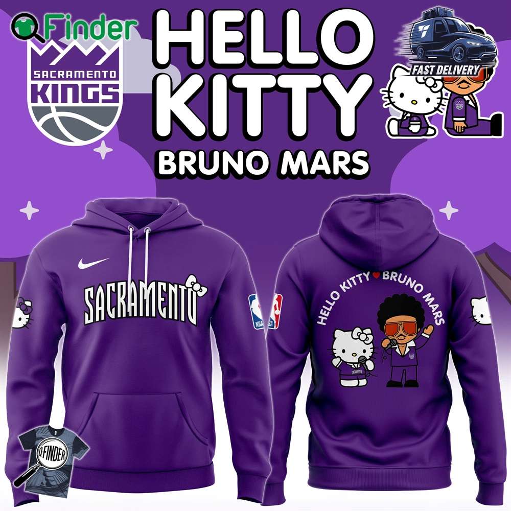 Premium Limited Sacramento Kings 2024 Nba Bruno Mars And Hello Kitty Collab Hoodie Premium Limited Sacramento Kings 2024 Nba Bruno Mars And Hello Kitty Collab Hoodie