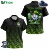 Green Clover Pattern Lucky Golf Shirt Kid Polo Shirts Custom St Patrick Day Golf Tops For Kid