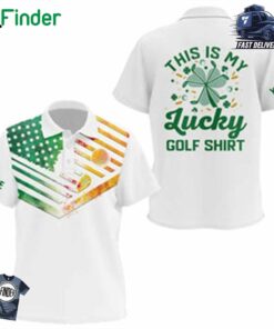 Irish American Flag Kid Golf Polo Shirt Custom This Is My Lucky Golf Shirt St Patrick Day Golf Apparel