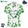 Kid Golf Polos Shirt Custom Green Clover Heart St Patrick's Day Pattern Kid Golf Polos Shirt