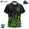 Kid Golf Polos Shirt Custom Green Clover St Patrick's Day Black Pattern Golf Polos Shirt For Kid