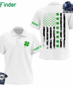 Kid Golf Polos Shirts Custom American Flag Green Shamrock St Patrick's Day Patriotic Kid Golf Top