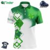 Mens Golf Polo Shirt Custom Name Green Clover St Patrick Day Golf Shirts Golfing Gifts