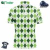 Mens Golf Polo Shirts Green Argyle St Patrick's Day Pattern Golf Shirts Custom Team Golf Polo For Men