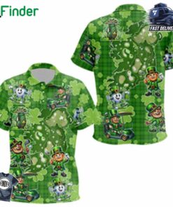 Personalized Green Shamrock Lucky Kid Golf Polo Shirts Custom St Patrick Day Golf Tops For Kid