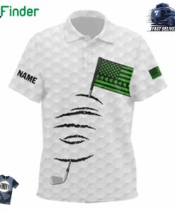 Personalized Kid Golf Polo Shirts St Patrick Day American Flag Custom Golfing Gifts For Kid