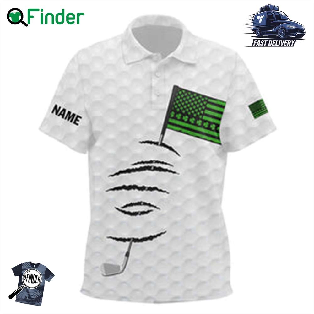 Personalized Kid Golf Polo Shirts St Patrick Day American Flag Custom Golfing Gifts For Kid Personalized Kid Golf Polo Shirts St Patrick Day American Flag Custom Golfing Gifts For Kid