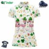Womens Mens Golf Polos Shirt Custom St Patrick's Day Pattern Golf Clothes Flamingo Golf Polos