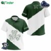 Green And White Shamrock Kid Golf Polo Shirts Customize Name St Patrick Day Golf Apparel For Kid