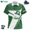 Green And White Clover Pattern Kid Golf Polo Shirts Customize St Patrick Day Team Golf Attire For Kid