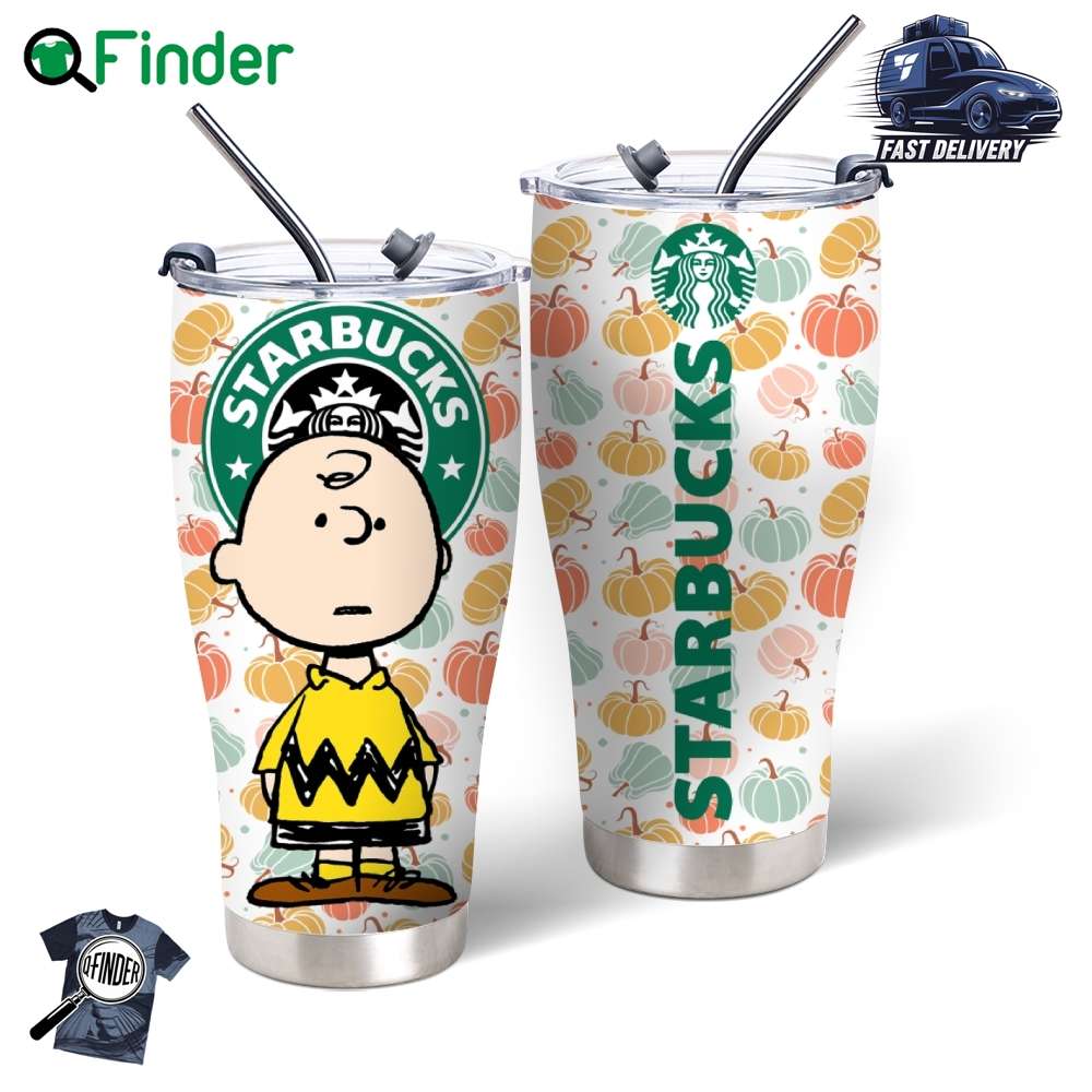 Charlie Brown Tumbler Stainless Steel Tumblers Starbucks Pumpkin Charlie Brown Tumbler Stainless Steel Tumblers Starbucks Pumpkin