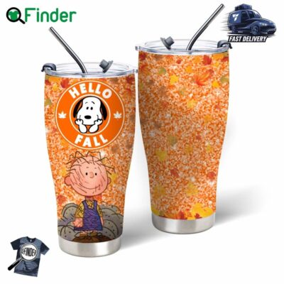 Snoopy Tumbler - Stainless Steel Tumblers 20oz 30oz - Hello Fall - Pig Pen-20oz Tumbler