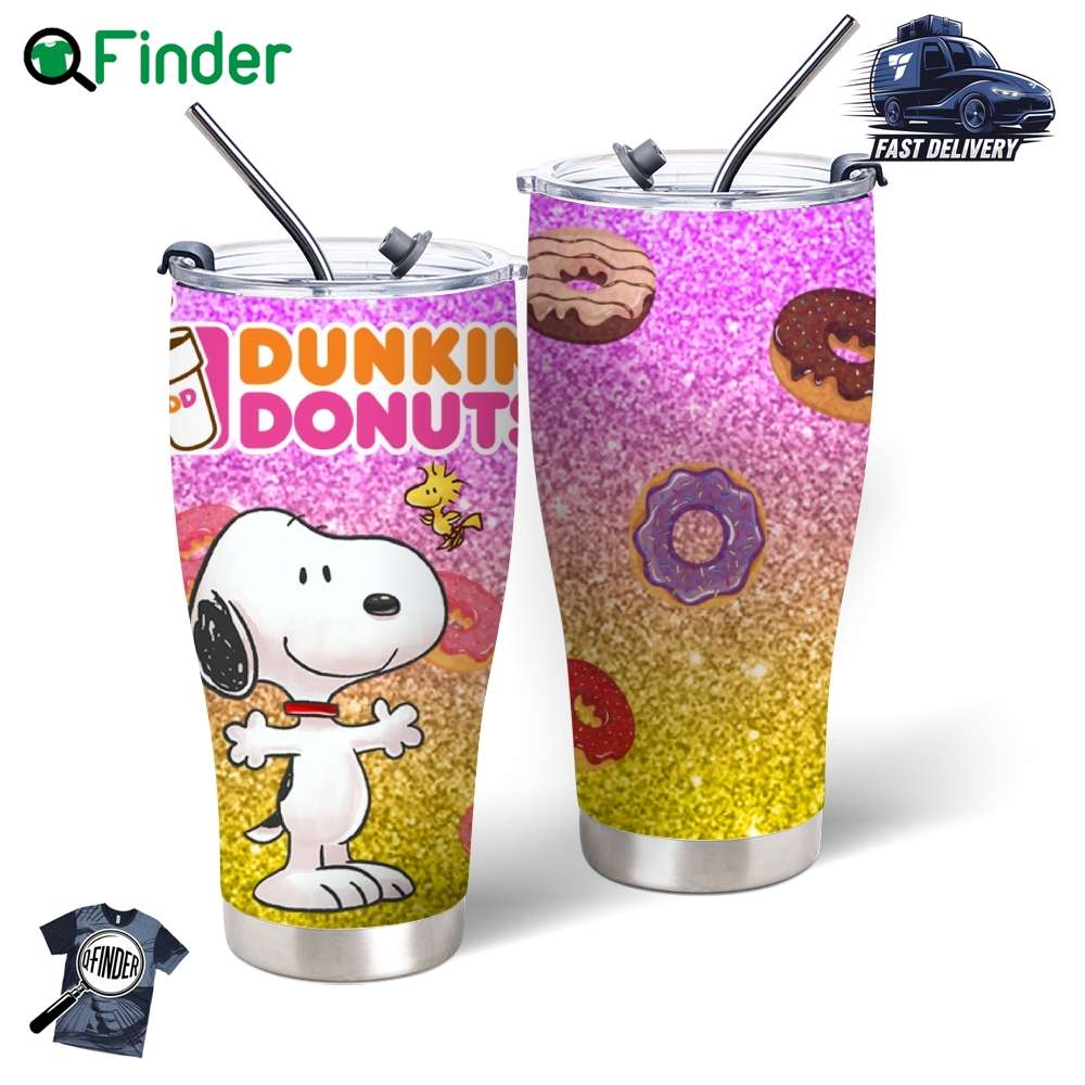 Snoopy Tumbler Stainless Steel Tumblers 20oz 30oz Dunkin' Donuts Snoopy 20oz Tumbler Snoopy Tumbler - Stainless Steel Tumblers 20oz 30oz - Dunkin' Donuts - Snoopy-20oz Tumbler