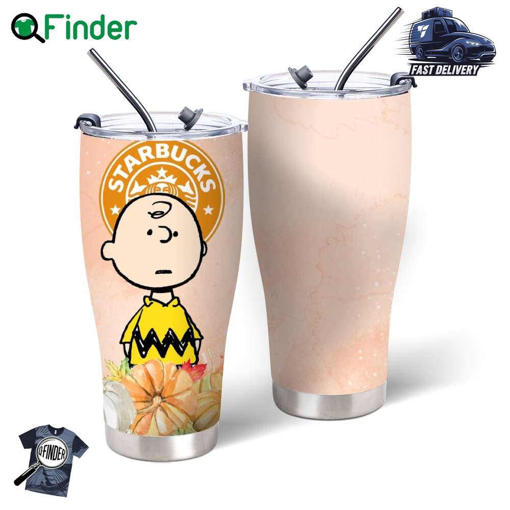 Snoopy Tumbler Stainless Steel Tumblers 20oz 30oz Starbucks Pumpkin Charlie Brown 20oz Tumbler Snoopy Tumbler - Stainless Steel Tumblers 20oz 30oz - Starbucks Pumpkin - Charlie Brown-20oz Tumbler