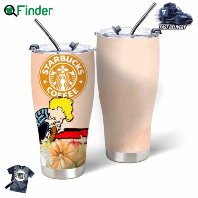 Snoopy Tumbler - Stainless Steel Tumblers 20oz 30oz - Starbucks Pumpkin - Schroeder-20oz Tumbler