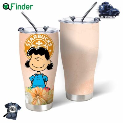 Snoopy Tumbler - Stainless Steel Tumblers 20oz 30oz - Starbucks Pumpkin - Lucy-20oz Tumbler