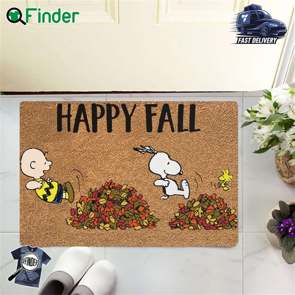 Snoopy Doormat Happy Fall 3 doormat Snoopy Doormat - Happy Fall - 3-doormat