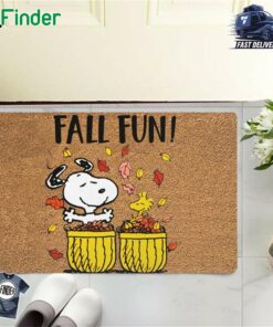 Snoopy Doormat - Fall Fun - 3-doormat