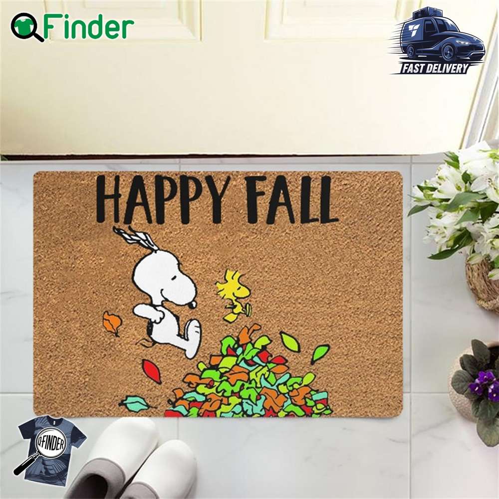 Snoopy Doormat Happy Fall 4 doormat Snoopy Doormat - Happy Fall - 4-doormat