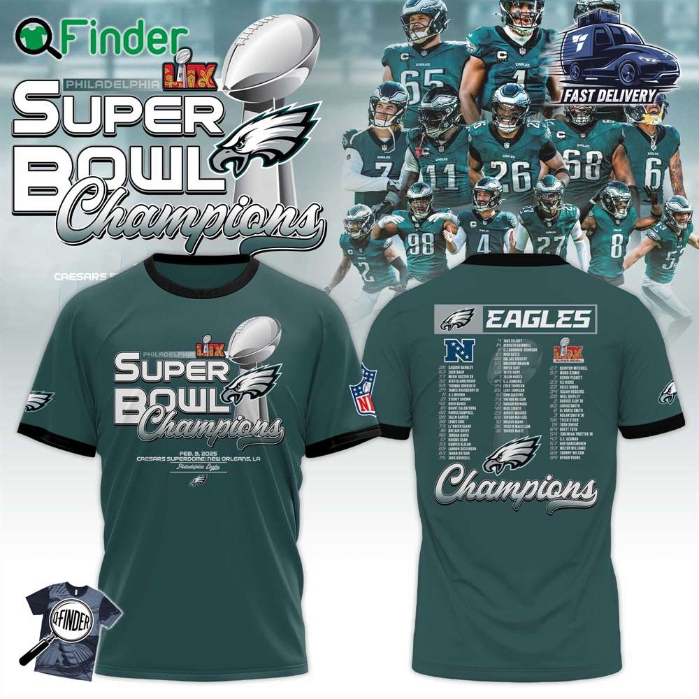 Philadelphia Eagles Super Bowl Lix Champions T shirt Sweatshirt Hoodie For Fans Philadelphia Eagles Super Bowl Lix Champions T-shirt Sweatshirt Hoodie For Fans